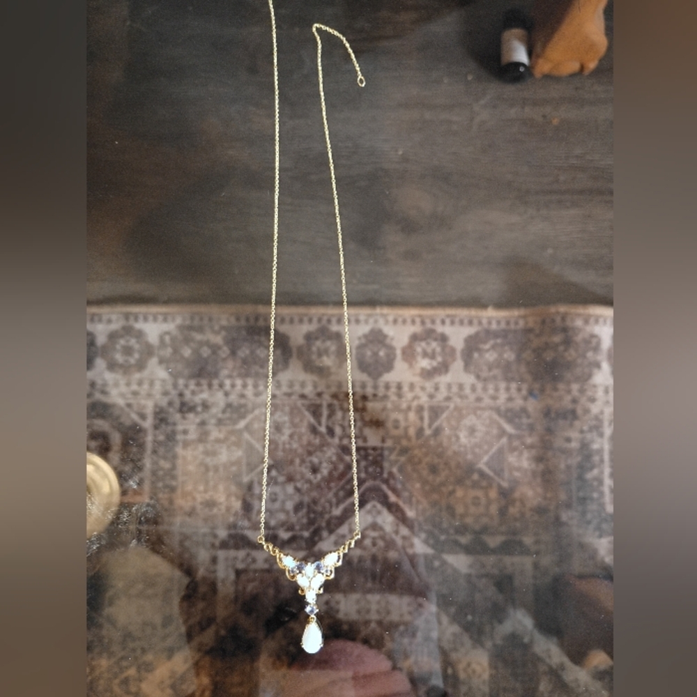 10k Opal & Tanzanite Necklace